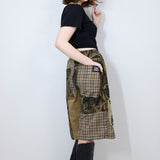 'Desert Plaid' Patchwork Skater Shorts