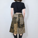 'Desert Plaid' Patchwork Skater Shorts