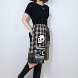 'Academy' Patchwork Skater Shorts