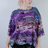 Deep 'Rainbow Canyon' Cropped Unisex Tee (Size 3)
