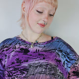 Deep 'Rainbow Canyon' Cropped Unisex Tee (Size 3)