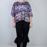 Deep 'Rainbow Canyon' Cropped Unisex Tee (Size 2)
