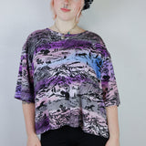 Deep 'Rainbow Canyon' Cropped Unisex Tee (Size 2)