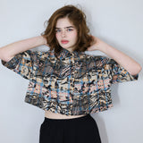 Pastel Plaid 'Shadow Canyon' Boxy Button-Up