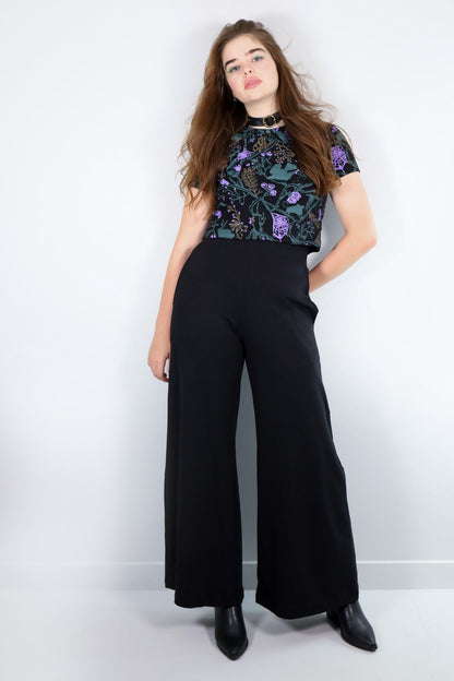 Black High Waisted Wide Leg Pants