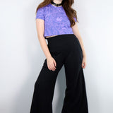 Nightcrawlers Cropped Tee in Iris on Periwinkle