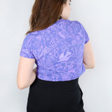 Nightcrawlers Cropped Tee in Iris on Periwinkle