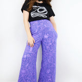 Nightcrawlers Wide Leg Pants in Iris on Periwinkle