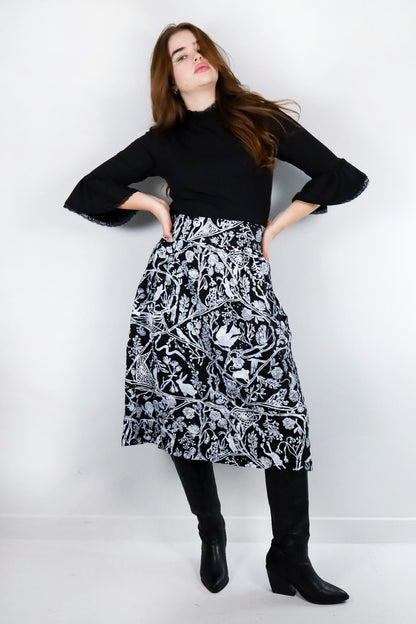 Nightcrawlers Chelsea Skirt in Black and White