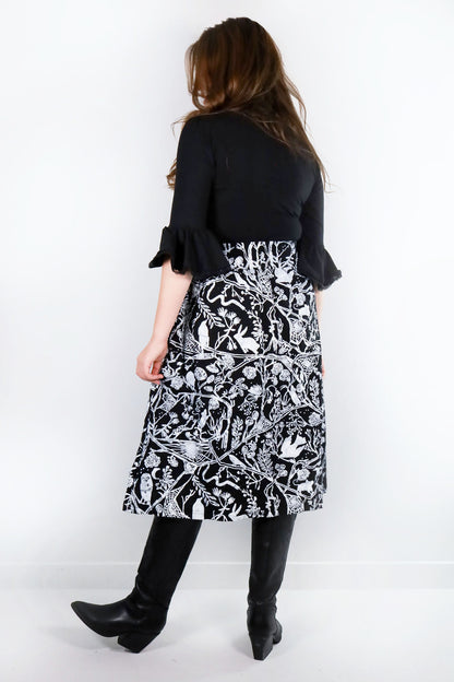 Nightcrawlers Chelsea Skirt in Black and White