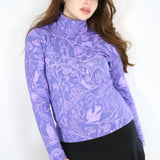 Nightcrawlers Turtleneck in Iris on Periwinkle