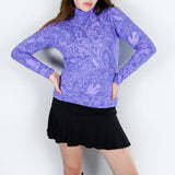 Nightcrawlers Turtleneck in Iris on Periwinkle