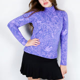 Nightcrawlers Turtleneck in Iris on Periwinkle