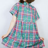 Summer Plaid 'Starlight' Boxy Button-Up Dress