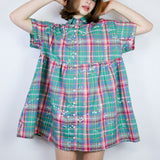 Summer Plaid 'Starlight' Boxy Button-Up Dress