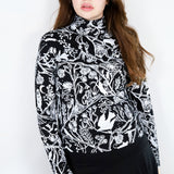 Nightcrawlers Turtleneck in Black and White