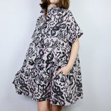 Poison Plaid 'Serpentine' Boxy Button-Up Dress