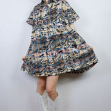 Pastel Plaid 'Shadow Canyon' Boxy Button-Up Dress