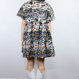 Pastel Plaid 'Shadow Canyon' Boxy Button-Up Dress
