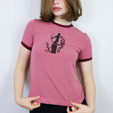 Blush 'Statue' Ringer Tee
