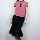 Blush 'Statue' Ringer Tee