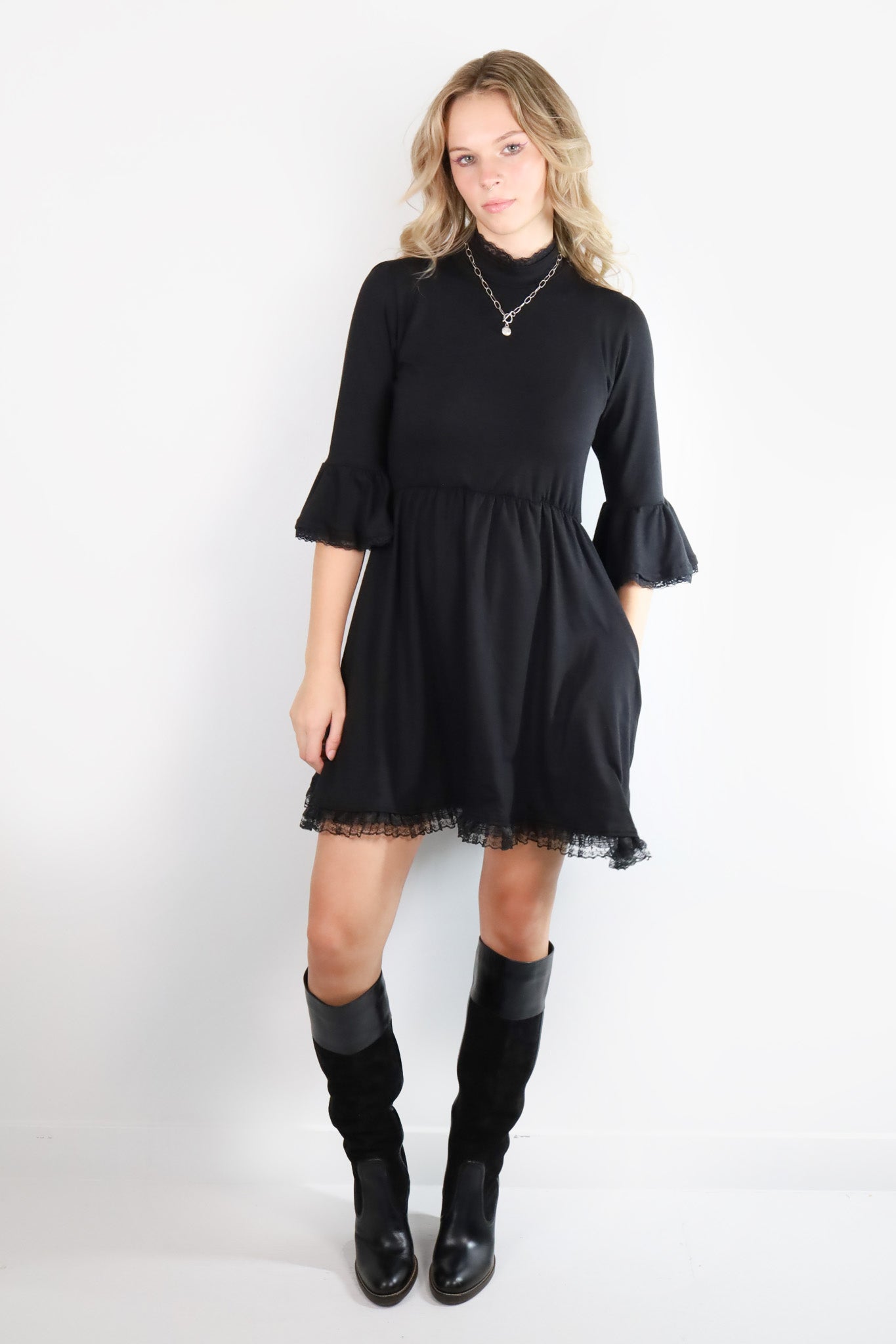 Mini Kiki Dress in Black