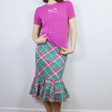 Magenta 'Horse' Ringer Tee