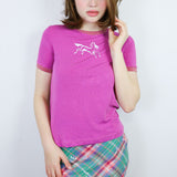 Magenta 'Horse' Ringer Tee