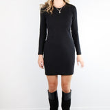 Long Sleeve Jane Dress in Black