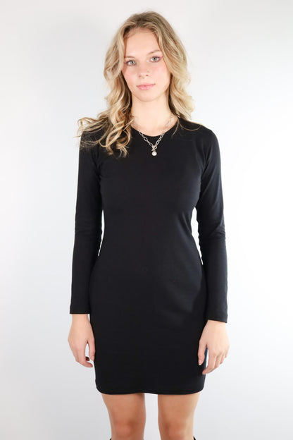 Long Sleeve Jane Dress in Black