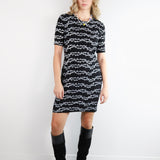 White on Black 'Thorn' Jane Dress