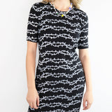 White on Black 'Thorn' Jane Dress