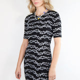 White on Black 'Thorn' Jane Dress