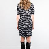 White on Black 'Thorn' Jane Dress