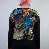 'Wired' Patchwork Cropped Sweatshirt (Size 1)