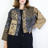 Patchwork Raw Silk & Cotton Jacket (Size 1)