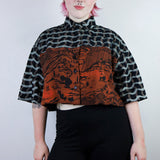 'Scorched Canyon' Patchwork Boxy Button-Up (Size 1)