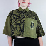'Tactical Tiger' Patchwork Boxy Button-Up (Size 1)