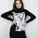 Sad Panther Slouch Turtleneck (XS, S, M, 1X, 2X)