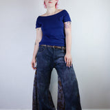 'Riveting' Wide Leg Customized Denim 33Wx32L