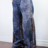 'Riveting' Wide Leg Customized Denim 33Wx32L