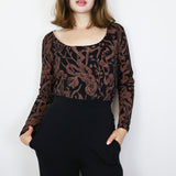 Serpentine Scoop Neck Bodysuit in L