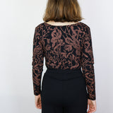 Serpentine Scoop Neck Bodysuit in L