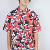 'Hidden Mickey' Unisex Short Sleeve Button Up (Size 1)