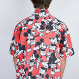 'Hidden Mickey' Unisex Short Sleeve Button Up (Size 1)