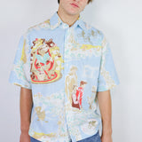 'Phone Home' Unisex Short Sleeve Button Up (Size 1)