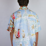 'Phone Home' Unisex Short Sleeve Button Up (Size 1)