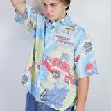 'In Disguise' Unisex Short Sleeve Button Up (Size 1)