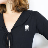 Little Mouse Tie Cardigan in L