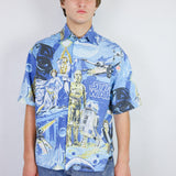'Far, Far Away' Unisex Short Sleeve Button Up (Size 1)